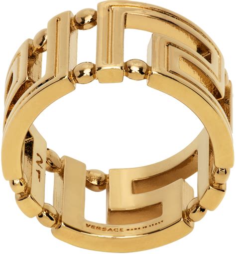 versace gold thin greek ring bondi junction|Versace gold ring.